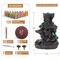 Dual Sided Incense Burner, Resin River Tower Backflow Incense Holder, Cool Aromatherapy Incense Fountain Smoke Mountain Waterfall with 120 Upgraded Incense Cones+30 Incense Sticks